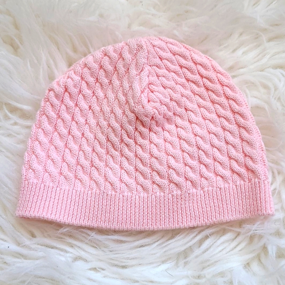 💕 100% Cotton EUC Cable Knit 9 Month Girls Hat